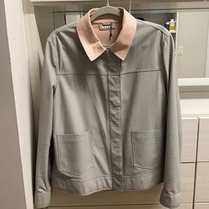 Light gray leather jacket